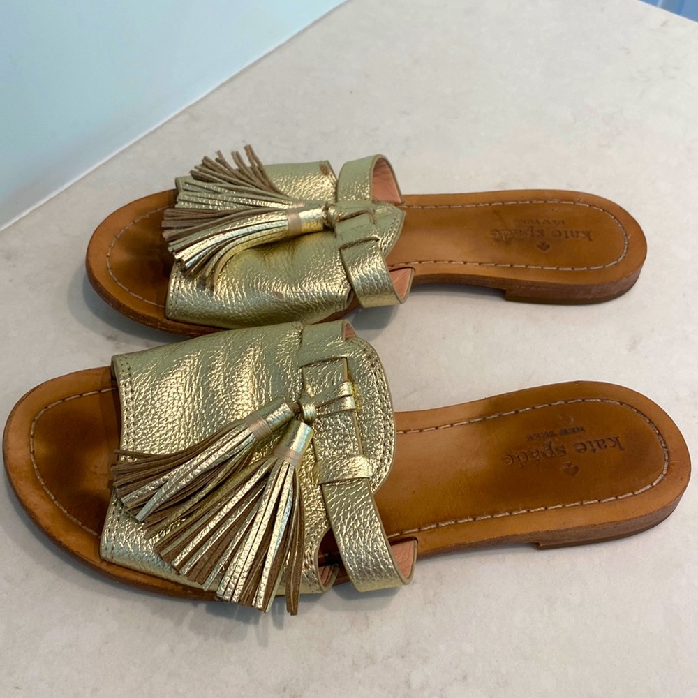 Kate Spade Shoes | Kate Spade Sandals | Color: Gold | Size: 7.5